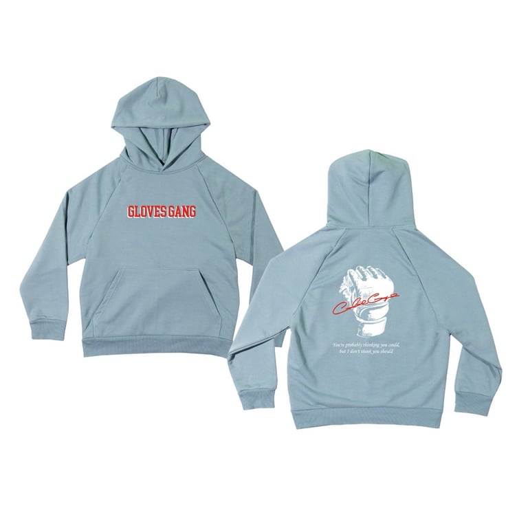 GLOVESGANG HEAVYWEIGHT FRENCH TERRY HOODIES “SAGE BLUE”