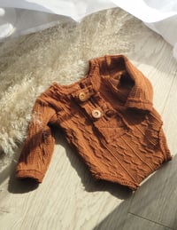Image 1 of Baby boy bodysuit for photoshoot | Asher-1 | 0-3 months | rusty brown