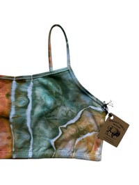Image 6 of XL/XXL (42) Cotton-Blend Strappy Bralette in Earthy Geode Ice Dye