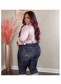 Image 5 of NWT Sz 18 Old Skool Denim Capri #898*1.9