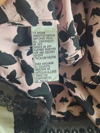 Image 2 of Vintage Y2K pink and black butterfly cami 