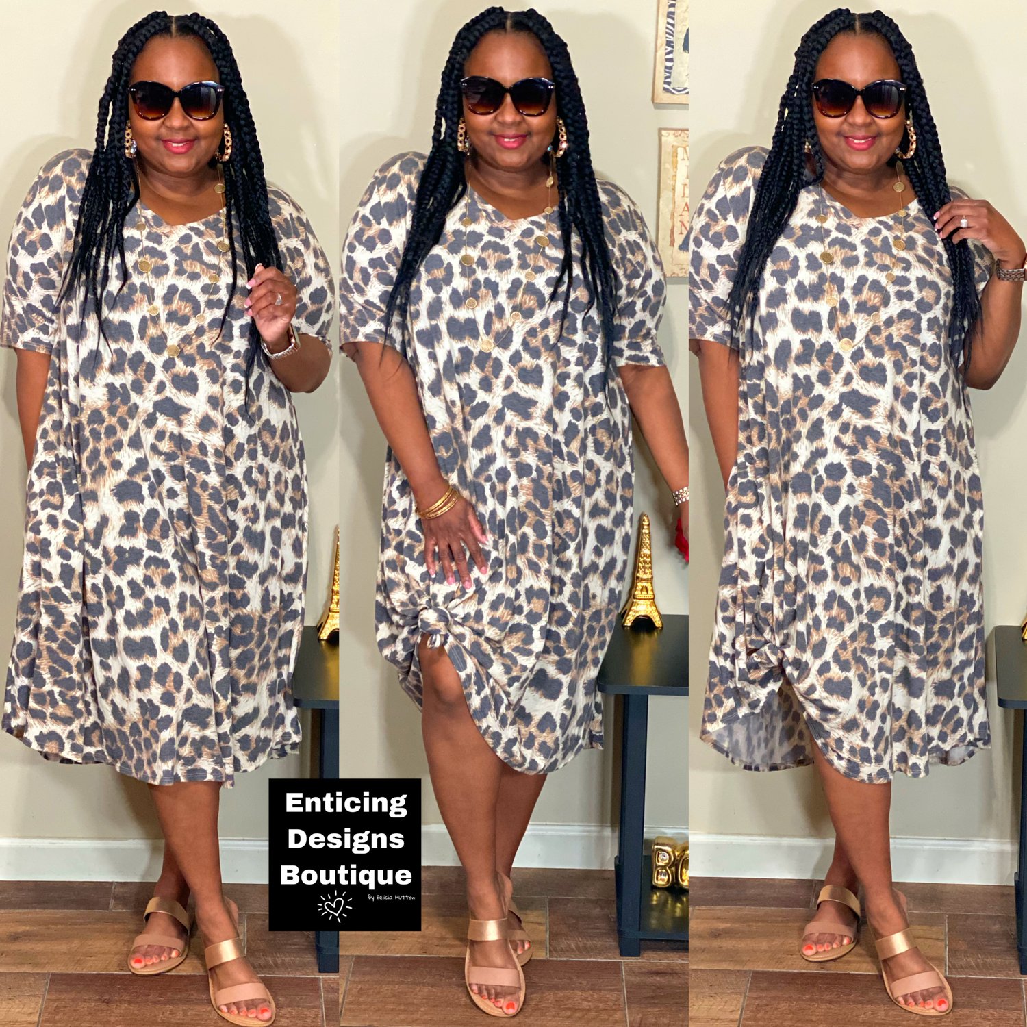 plus size leopard dress