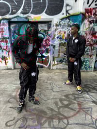 Image 1 of Black Windbreaker Tracksuit 
