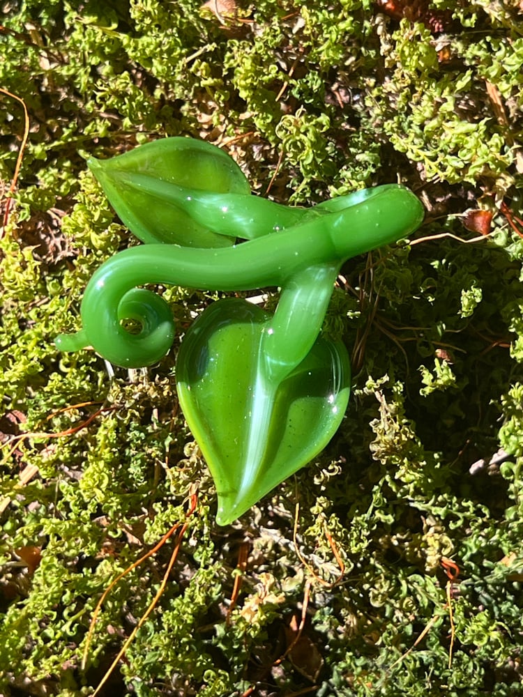 Image of Double Green Leaf Pendant