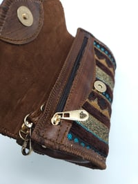 Image 6 of Syrian Leather Clutch Bags Blue Stripes