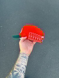 Image 4 of TRI TONE ORANGE GREEN NEW YORL YANKEES CUSTOM FITTED CAP