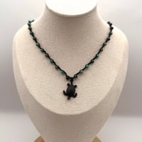 Image 2 of African Turquoise Turtle Necklace