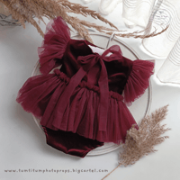 Image 2 of Body-dress Sagara - size 12 months - burgundy