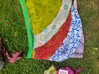 Image 13 of Wrap petal skirt 8-18 uk green waistband