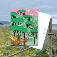 Image 1 of Carte postale • La route de la plage •