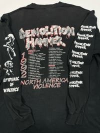 Image 4 of 1992- Demolition Hammer Epidemic of Violence NA tour longsleeve