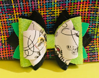 Image 4 of White floral neon bow