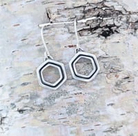 Image 2 of Double Hexagon Earrings 