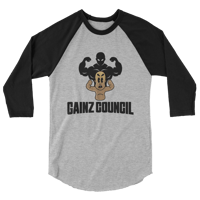 Image 2 of Gainz Council 3/4 sleeve raglan shirt