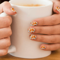 Image 1 of Vintage Rustic Autumn Flowers  Minx nail art 