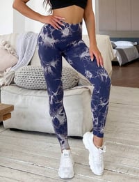 Image 3 of Navy Swirl Leggings