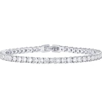 Image 2 of Gold Plated 3mm Cubic Zirconia Classic Tennis Bracelet | 