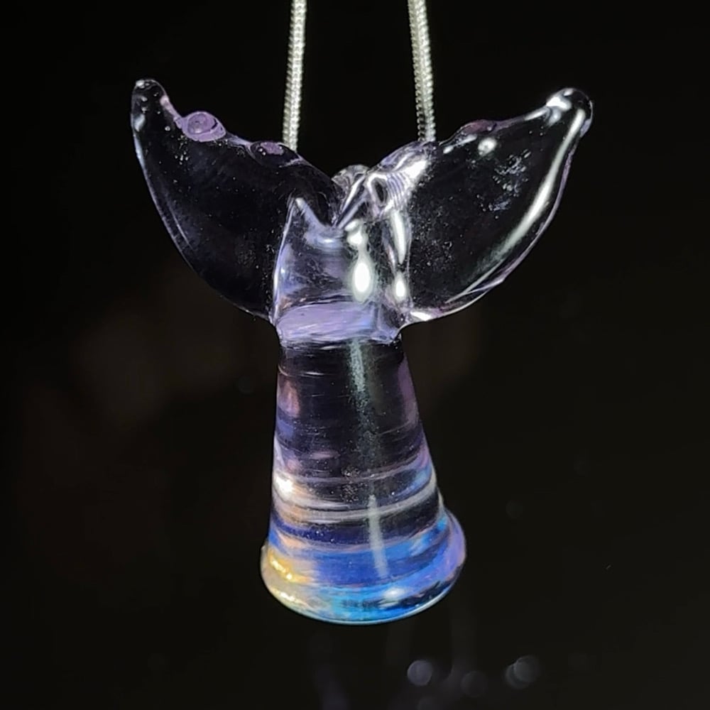 Image of Black Friday Sale Purple Unicorn whale tail pendant