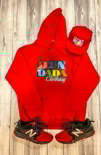 Image 3 of Red Pullover Hoodie by DUNDADA™ 