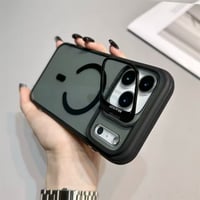 Image 13 of iPhone 17 Case - With Built-in Camera Lens Protector & Stand - Charcoal Transparency
