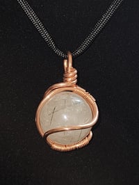 Tourmaline/Quartz Sphere Pendant, Brazil