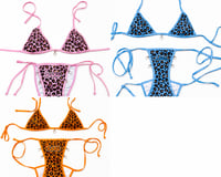 triangle leopard print bikinis 