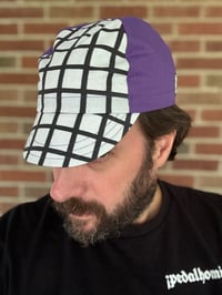 Image 1 of ZLW Black & White Grid/Purple Cap