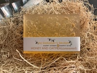 Image 1 of UNSCENTED Honey and Oatmeal Honeybee Glycerin Body Bar