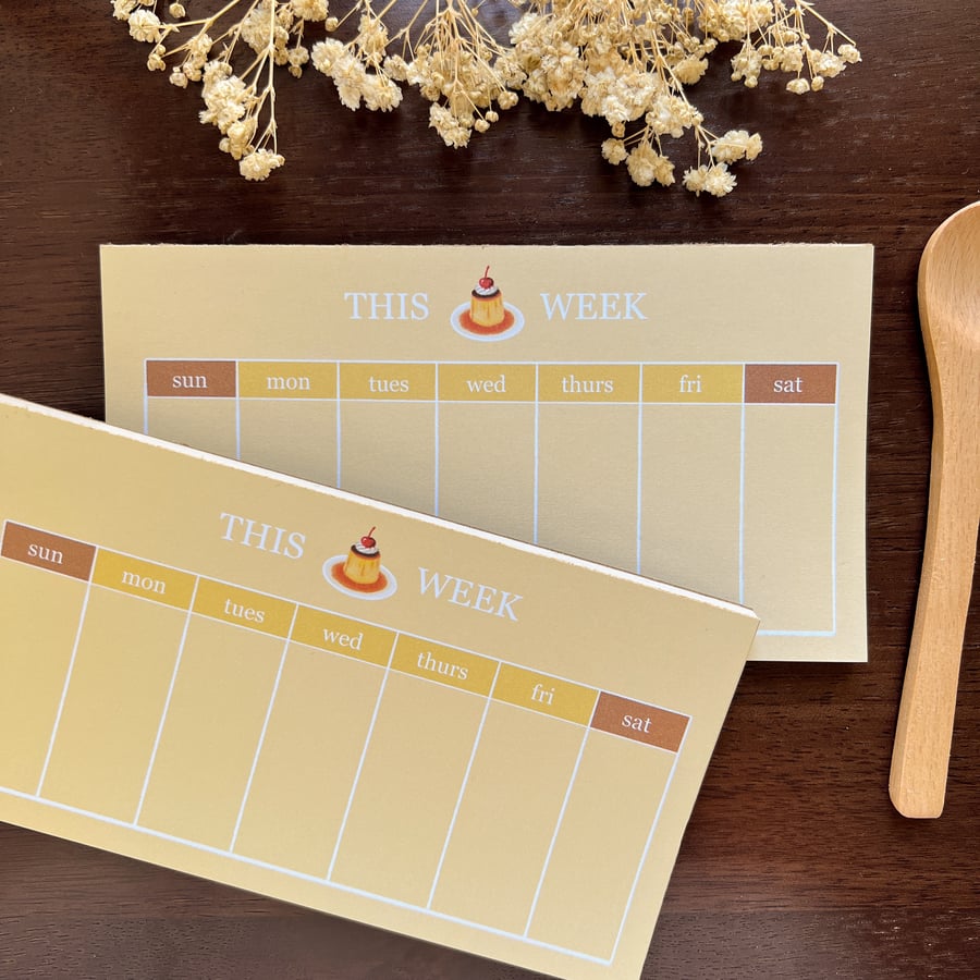 Image of Pudding Weekly Planner Memo Pad