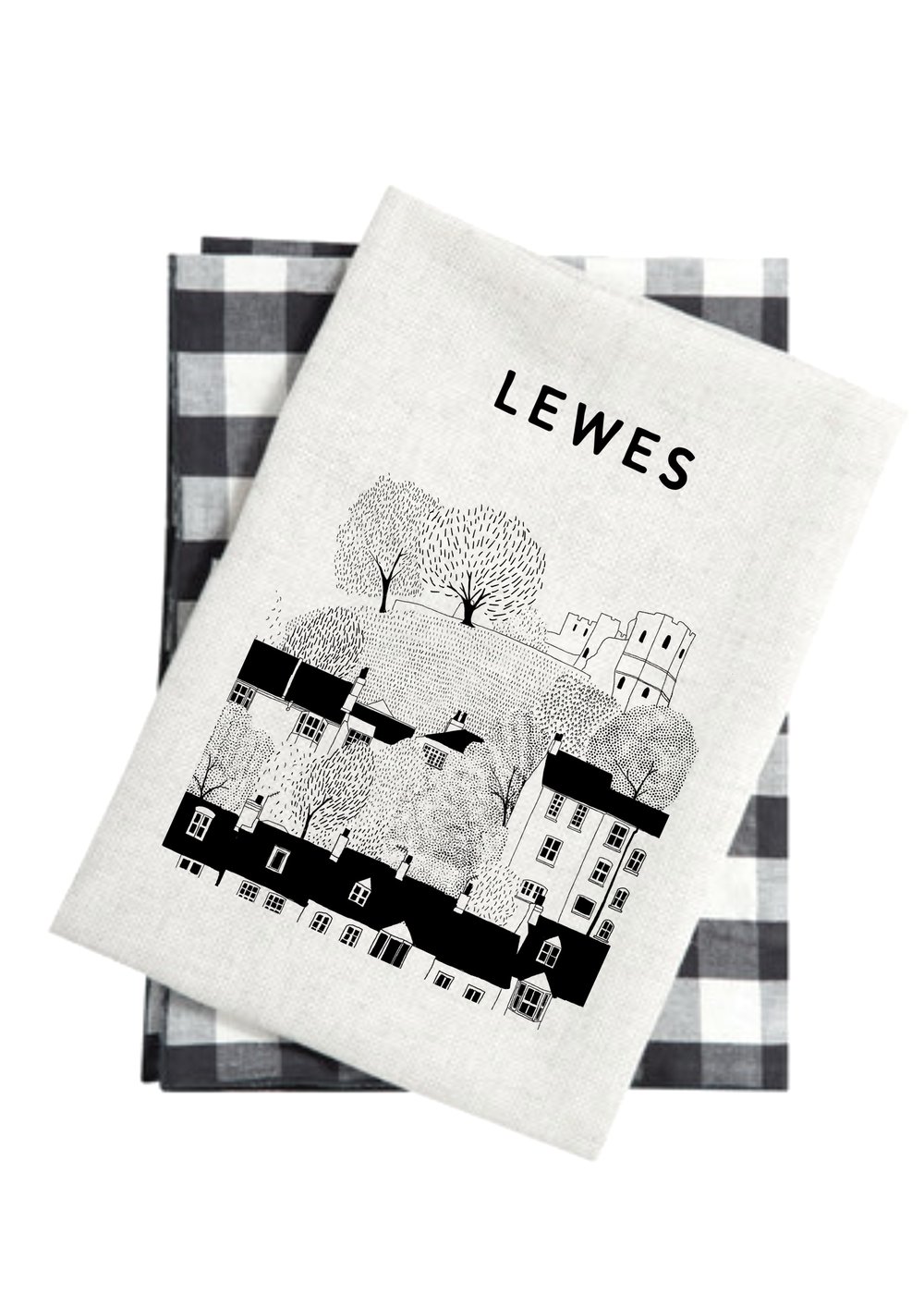 Lewes Castle Teatowel 