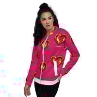 Image 1 of ZEN EXP - “Flaming Hearts” Women’s Bomber Jacket