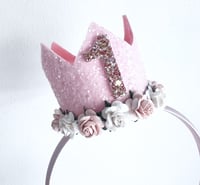 Image 3 of Baby Pink Headband Birthday Crown