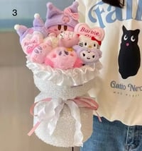 Image 3 of Poyo / Kitty Plushy Valentines Day Bouquet 