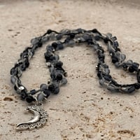 Image 1 of Blue & Silver Moon Necklace