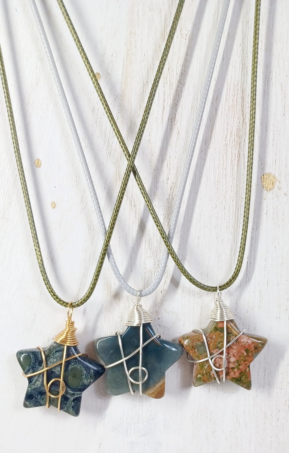 Image of Carved Crystal Necklaces 