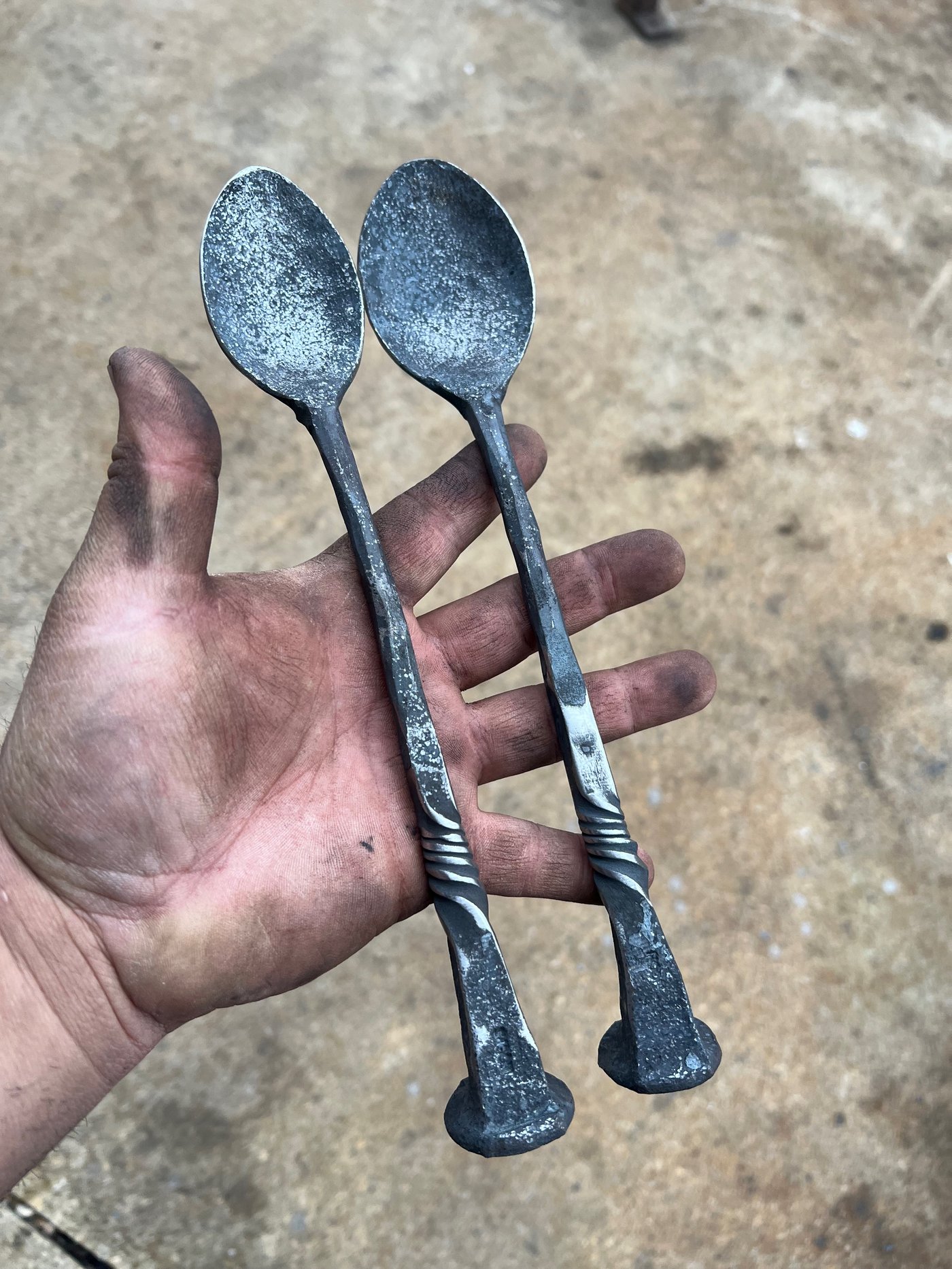 Handforged Railroad Spike spoon | Coal Township Forge