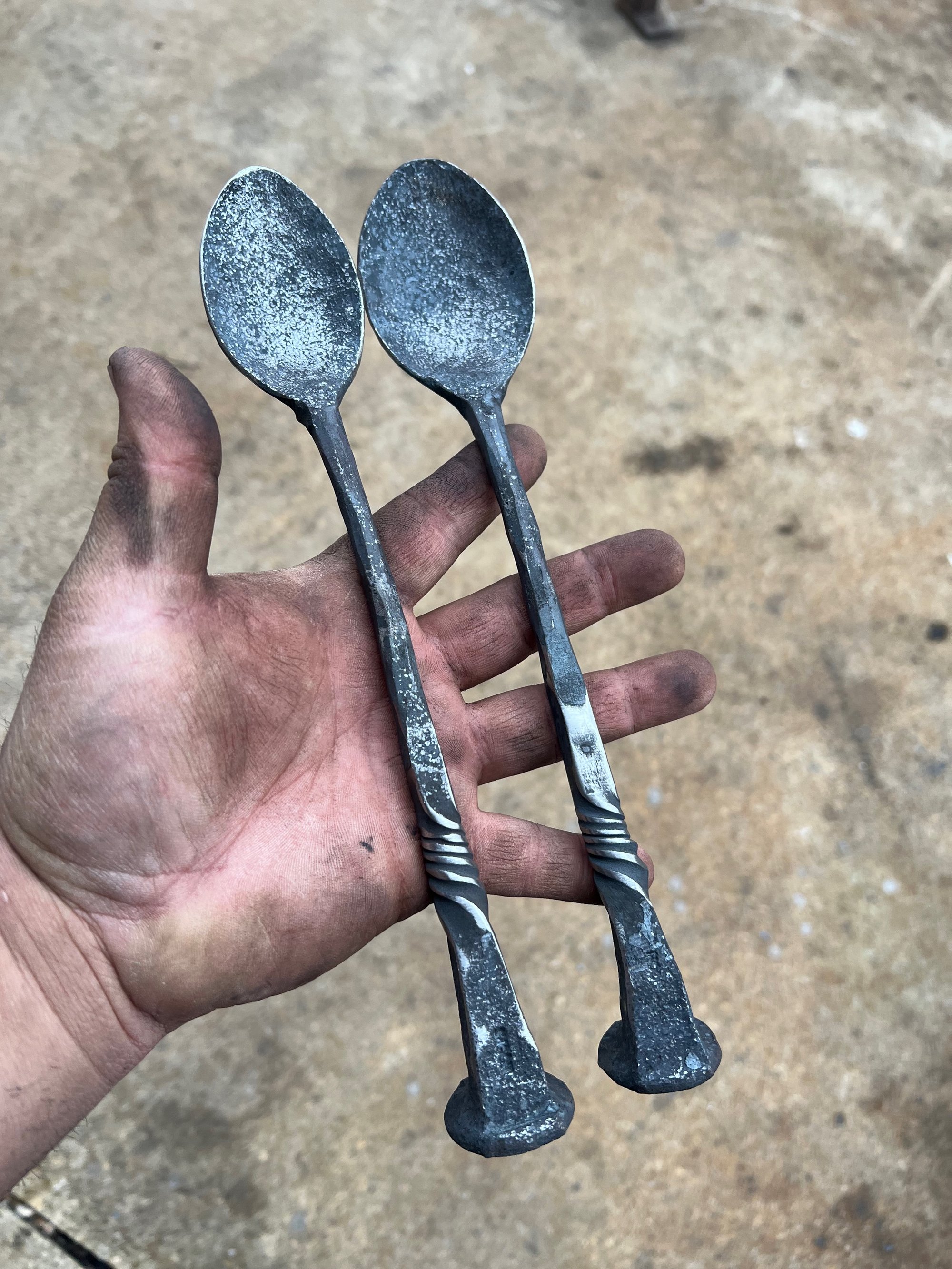Handforged Railroad Spike spoon | Coal Township Forge