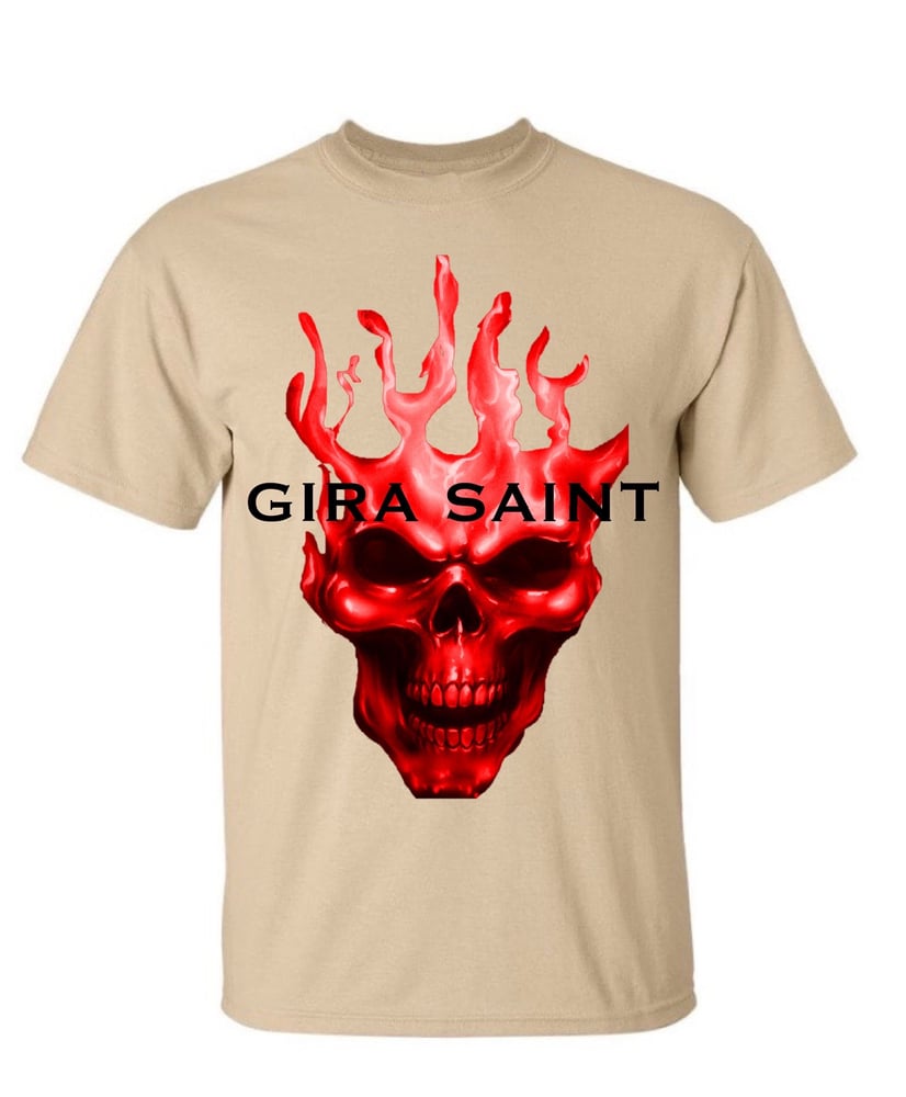 Image of Cream Ghost Skull T-shirt 