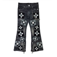Image 1 of 4CLOVER CUBAN LINK KIDS STACKED JEANS