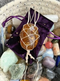 Image 2 of Upside Down Agate Car Mirror Hanging 