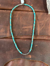 Image 3 of Kingman Heishi Beads -4mm Sterling Silver Pearls 