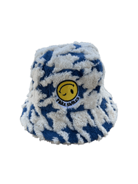 Blue and white Sherpa bucket hat 