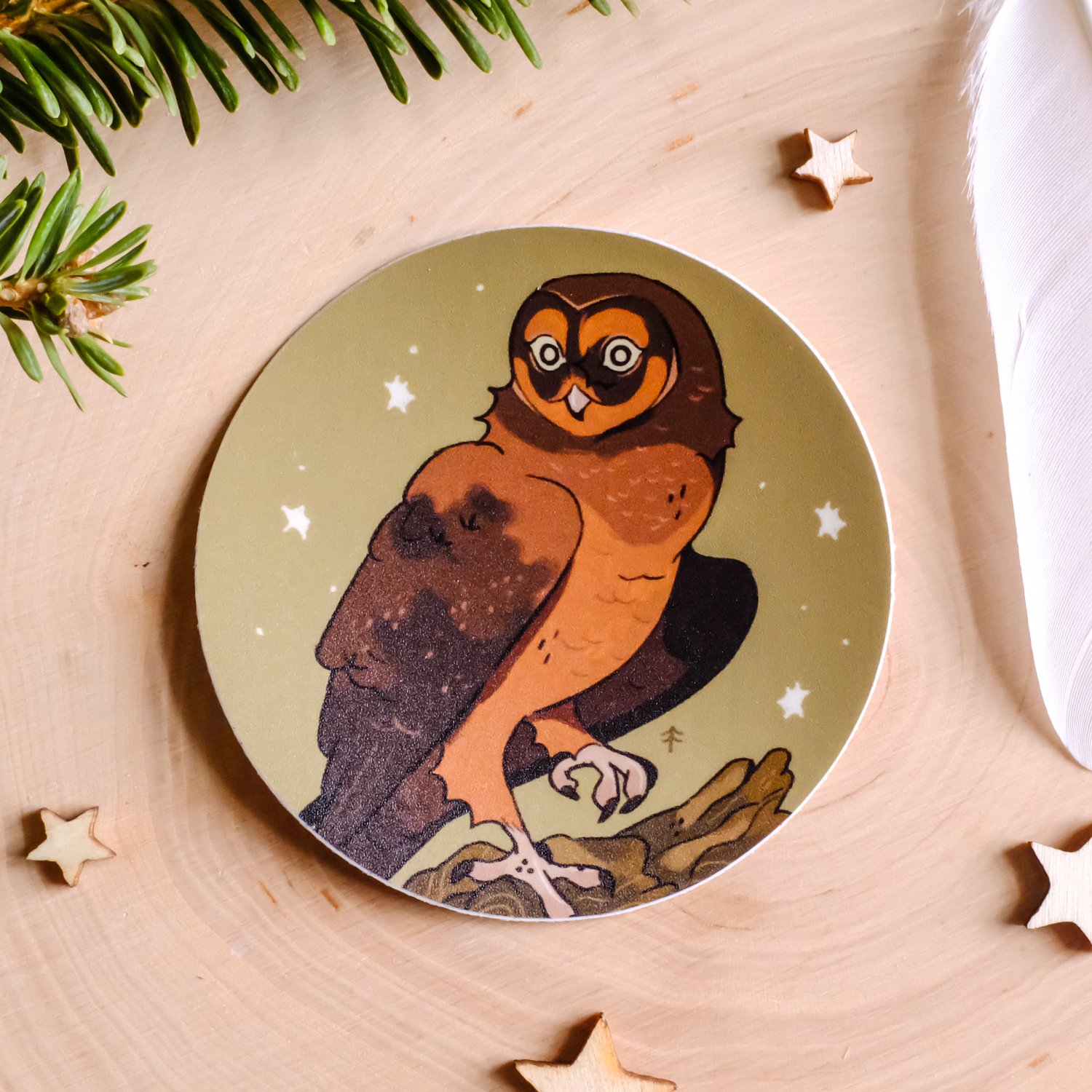 Melanistic Barn Owl Sticker