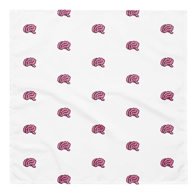 Brain Bandana White