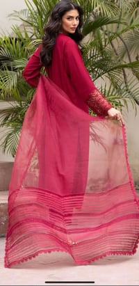 Image 4 of Ruby red georgette 3 pcs 