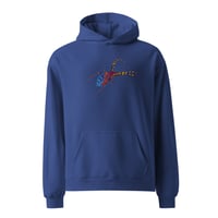 Image 5 of Long Sleeve Oversized Hoodie (Adult M/F) - Spider Rainbow Glow