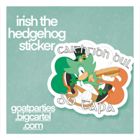 Image of Irish the Hedgehog Sticker