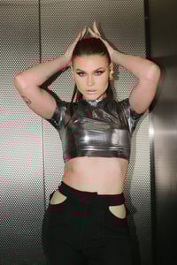 Image 2 of Metallic silver crop