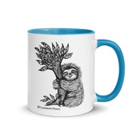 Image 9 of Sloth Brings You a Bouquet Coffee Mug Art by CrystalsArtPaws
