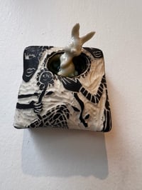 Image 6 of “Bunny Bloom” porcelain wall sculpture 